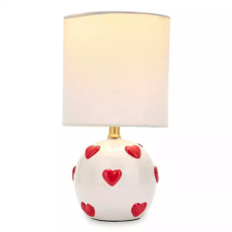 Red Hearts Ceramic Table Lamp | Kirklands Home | Kirklands