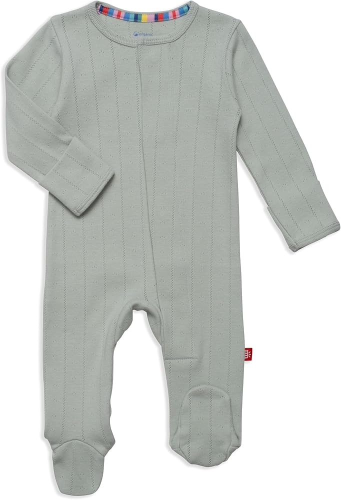 Magnetic Me 100% Organic Cotton Magnetic Baby Footie Pajamas | Super Soft Organic Cotton Fabric |... | Amazon (US)
