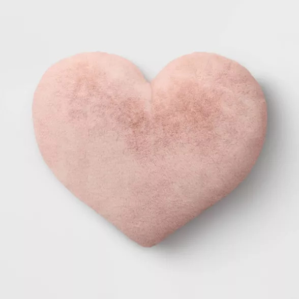 Oversized Faux Fur Valentine’s Day Heart Pillow - Opalhouse™ | Target