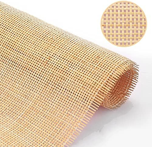 14" Width Square Cane Webbing 3.3Ft, Natural Rattan Webbing Roll for Caning Projects, Woven Mesh ... | Amazon (US)