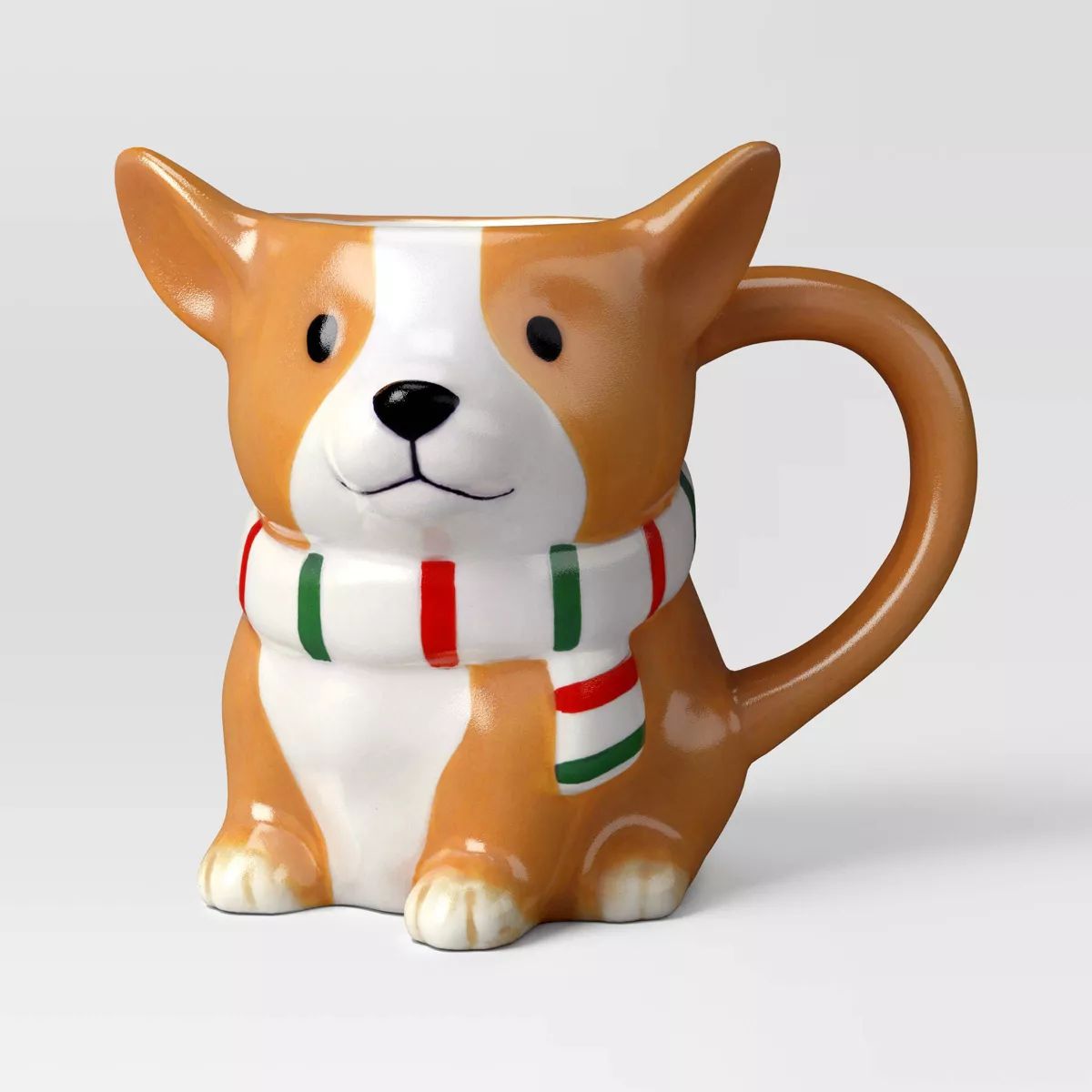 14.5oz Christmas Earthenware Figural Dog Mug - Wondershop™ | Target