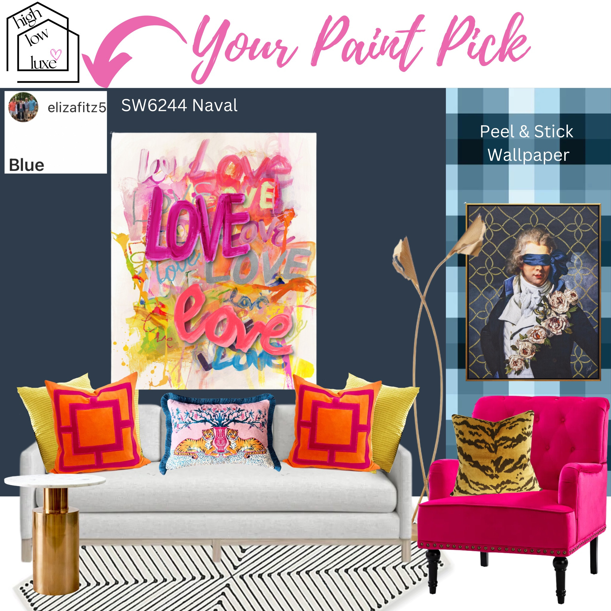 Colorful home decor with SW6244, Naval. 

#LTKhome