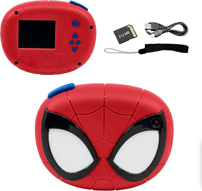 ekids Spiderman Kids Camera with SD Card, Digital Camera for Kids with Video Recording and Built-... | Amazon (US)