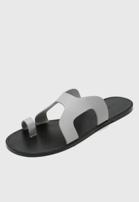 Rasteira Couro Osklen Recortes Branca | Dafiti (BR)