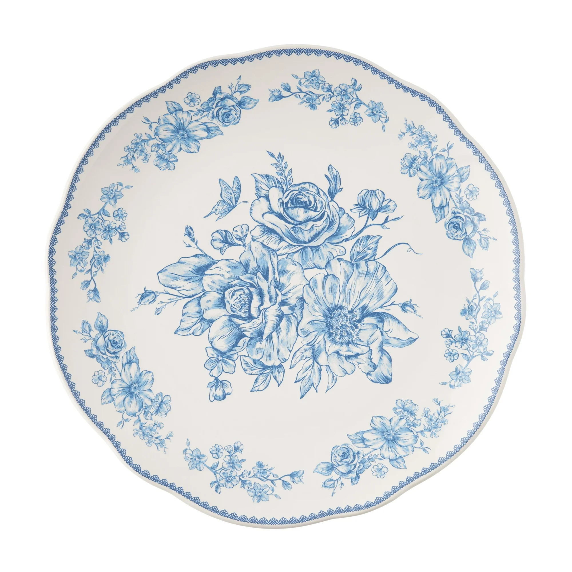 The Pioneer Woman Agatha Stoneware Dinner Plate, Blue | Walmart (US)