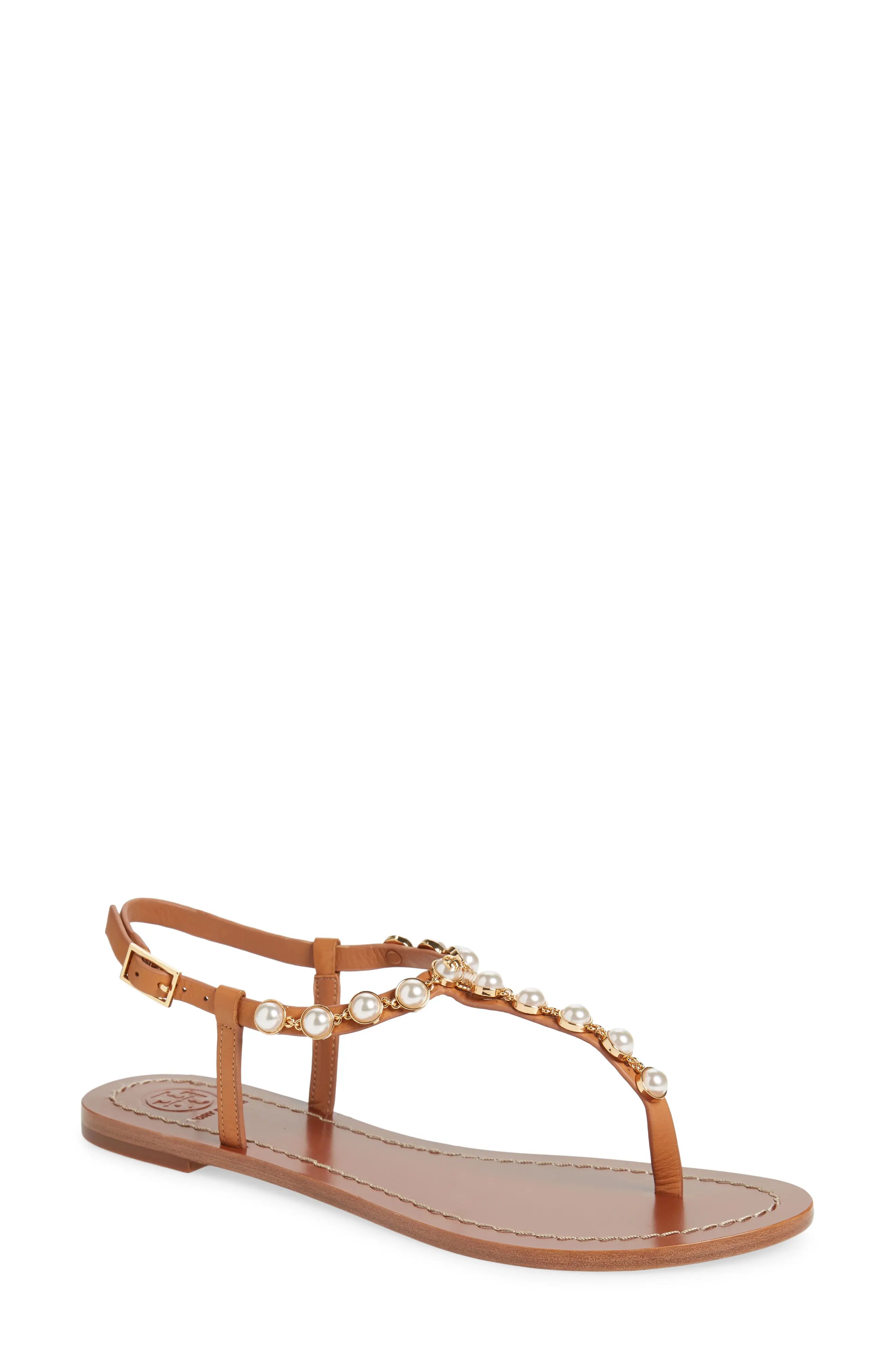 Tory Burch Emmy Embellished T-Strap Sandal (Women) | Nordstrom