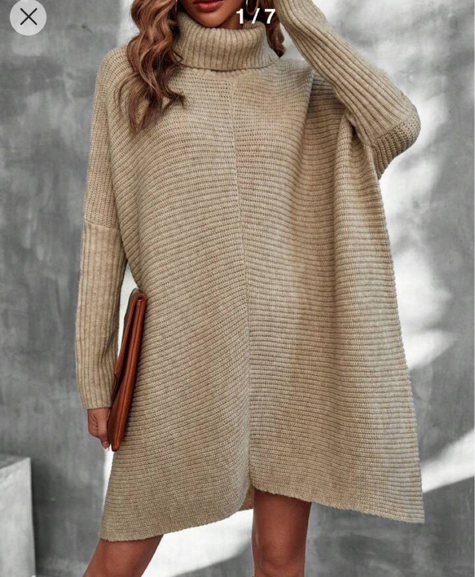 Shein Saturday! Cowl neck sweater dress 