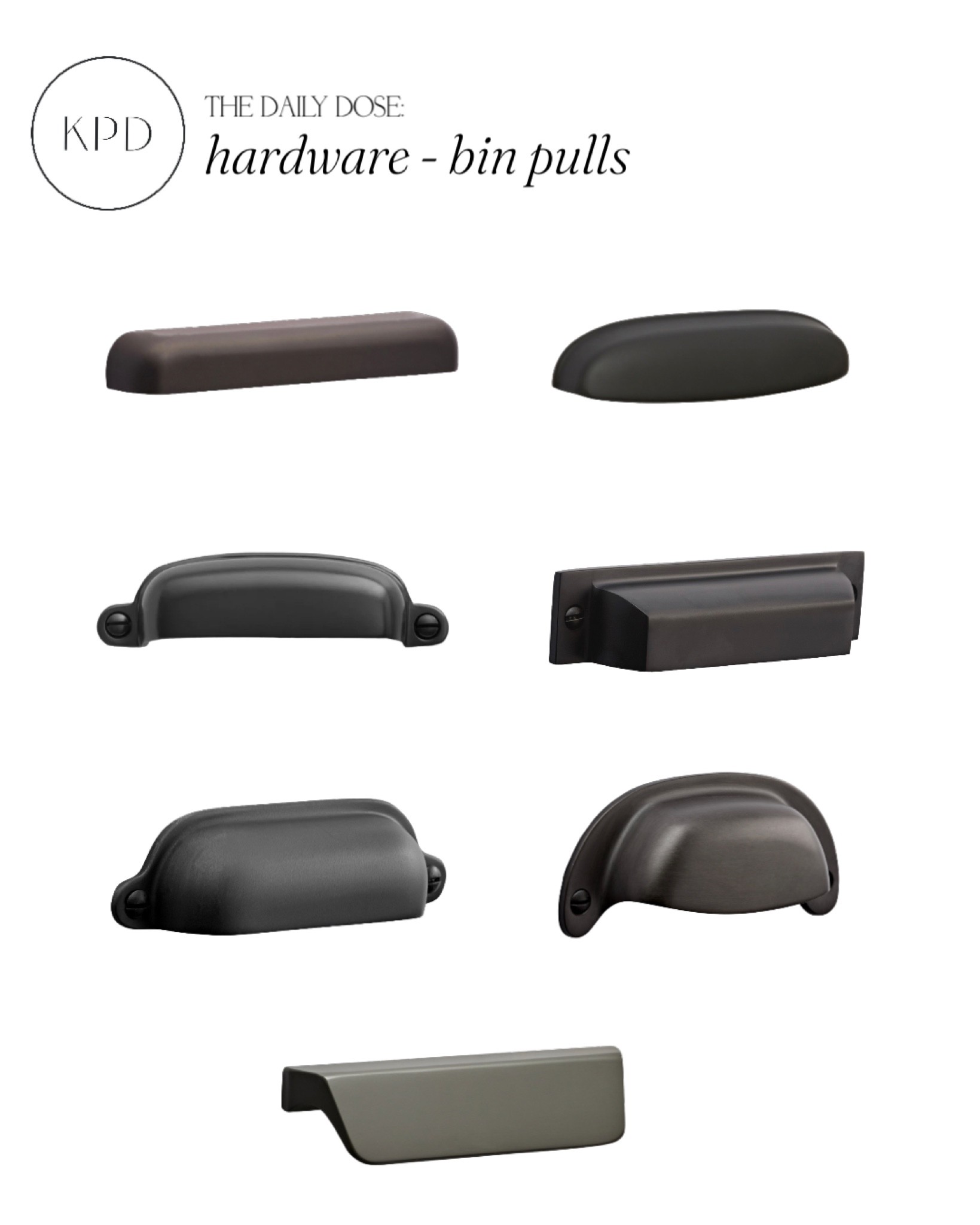 kpd the daily dose: hardware bin pulls from rejuvination and school house



#LTKhome #LTKstyletip