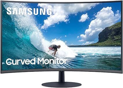 SAMSUNG T550 Series 27-Inch FHD 1080p Computer Monitor, 75Hz, Curved, Built-in Speakers, HDMI, Di... | Amazon (US)
