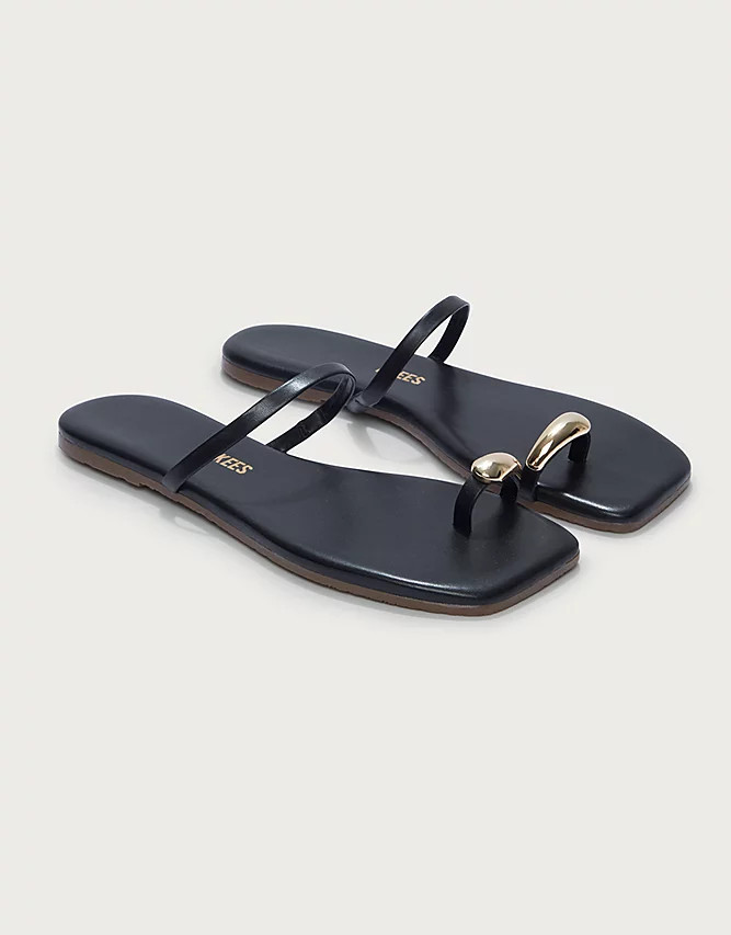 TKEES Colette Gold Toe-Post Sandals | Shoes, Boots & Trainers | The... | The White Company UK & ROW