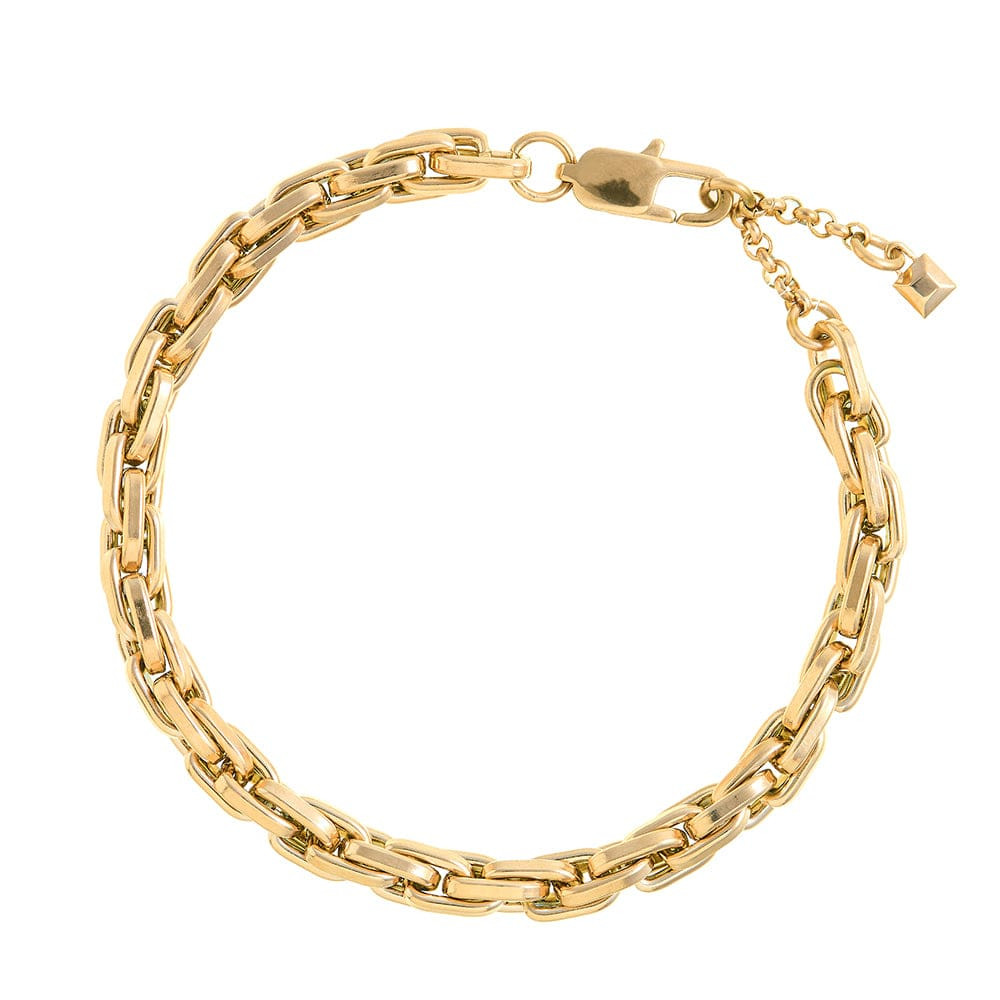 LUXE Interlocking Link Chain Bracelet - Gold | Orelia