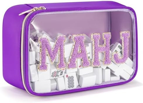 Mahjong Tiles Bag,Empty Thickened American Mahjong Bag with Zipper Suitable for 1.2"(30mm) Standa... | Amazon (US)