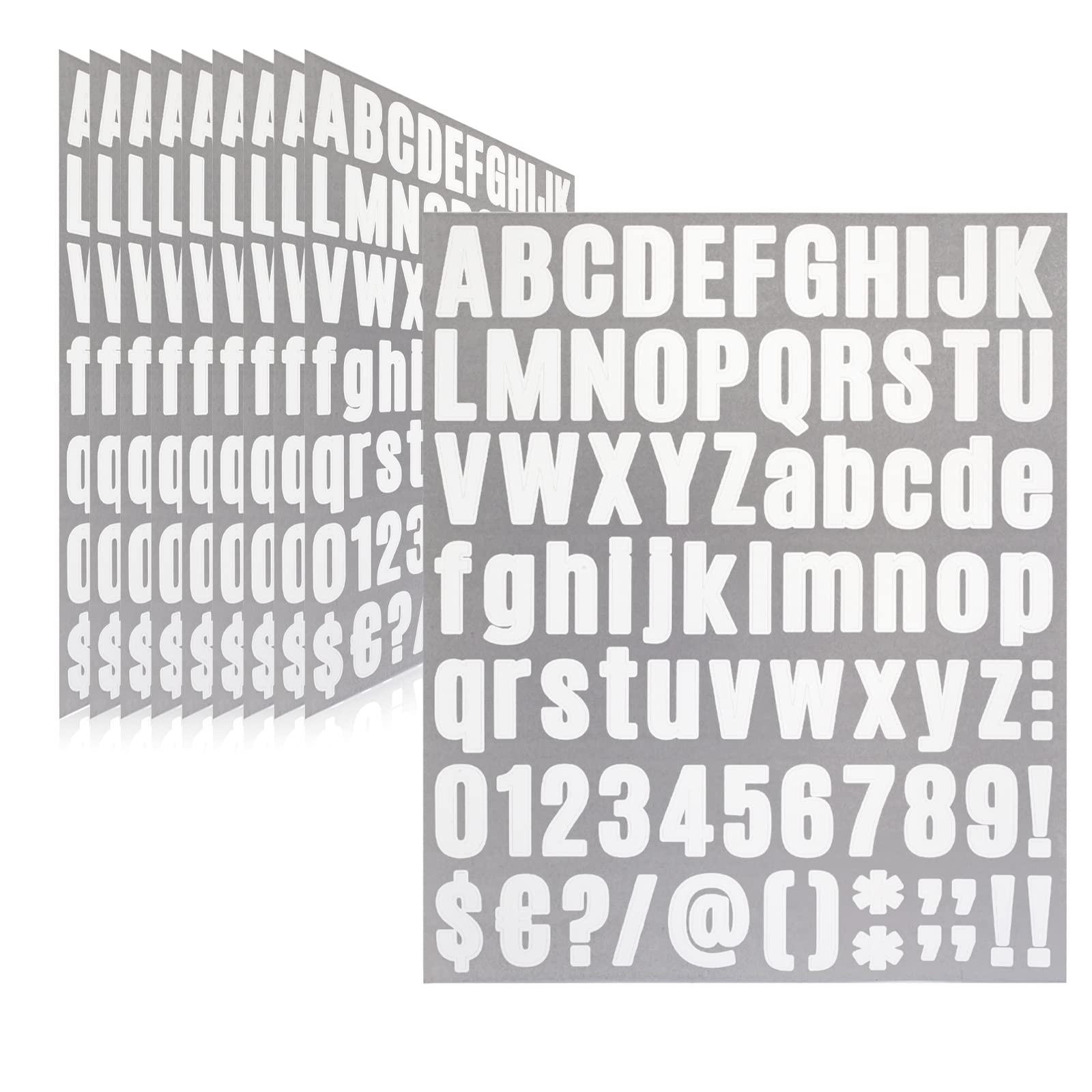 810 Pieces 10 Sheets Letter Stickers,Self Adhesive Vinyl Waterproof Mailbox Numbers Stickers,Alph... | Amazon (US)