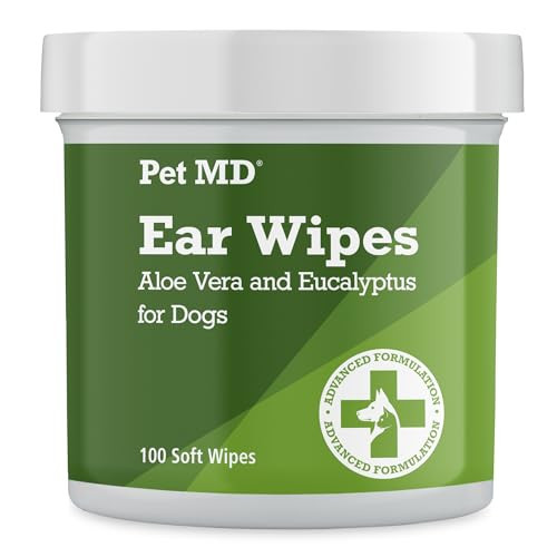 Pet MD - Dog Ear Cleaner Wipes - Otic Cleanser for Dogs to Stop Ear Itching, and Infections with Aloe and Eucalyptus - 100 Count | Amazon (US)