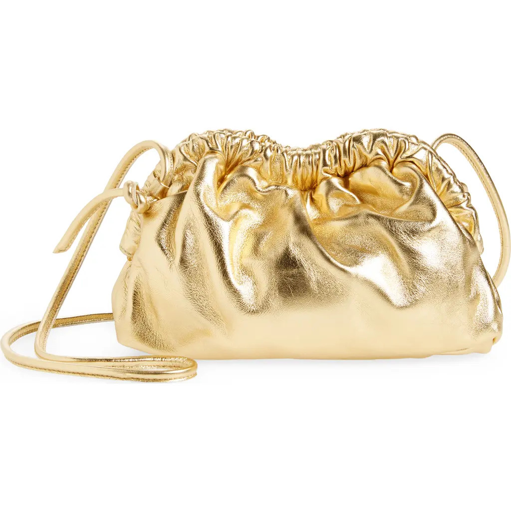 Mansur Gavriel Mini Cloud Metallic Leather Clutch in Gold at Nordstrom | Nordstrom