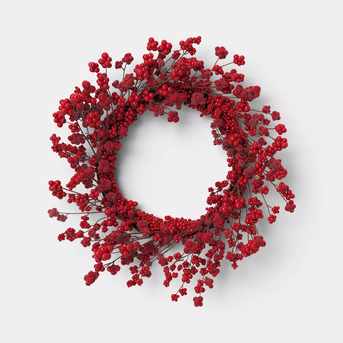 Sugared Red Berry Christmas Wreath - Threshold\u2122 | Target