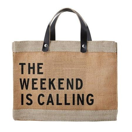 Creative Brands J2009 5.25 x 6.5 in. Mini Market Tote - The Weekend Is Calling | Walmart (US)