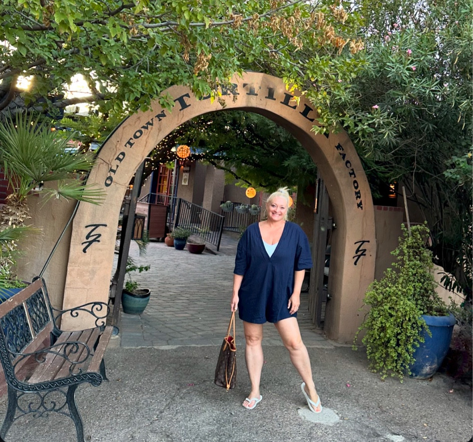 Perfect Vacation Outfit for warmer weather ☀️ This one piece romper travels beautifully in the suitcase and is super comfortable. I ended up buying in multiple colors 🤣

#LTKSeasonal #LTKTravel #LTKOver40