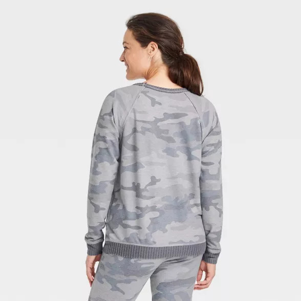 Women's Sweatshirt - Knox Rose™ Green Camo Print | Target