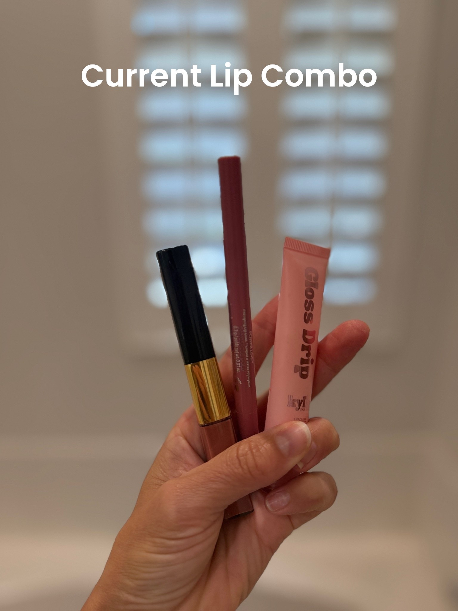 Liner: Buxom in Dangerous Dolly
Lipstick: Chanel Tender Beige
Gloss: Gloss drip in Match My Energy

#LTKselfcare #LTKOver40 #LTKBeauty