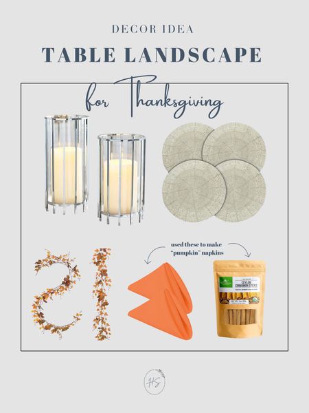 Thanksgiving table landscape idea! Most are from Amazon & under $30!! 🍂🧡

#LTKHoliday #LTKparties #LTKSeasonal