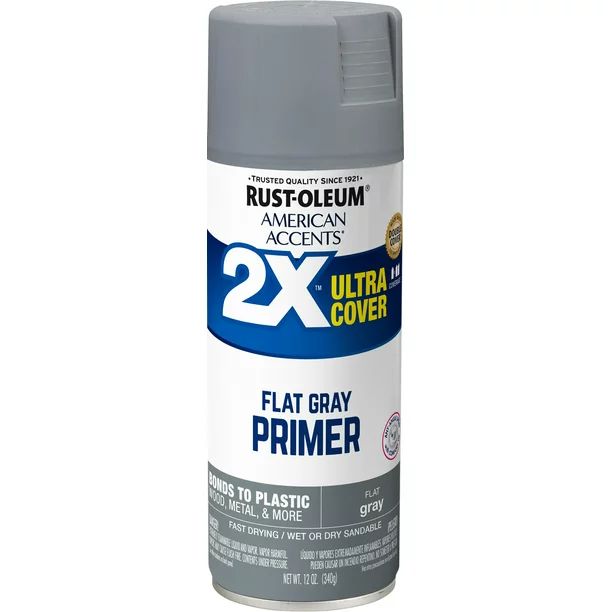 Rust-Oleum Gray, Rust-Oleum American Accents 2X Ultra Cover, Primer Spray, 12 oz - Walmart.com | Walmart (US)