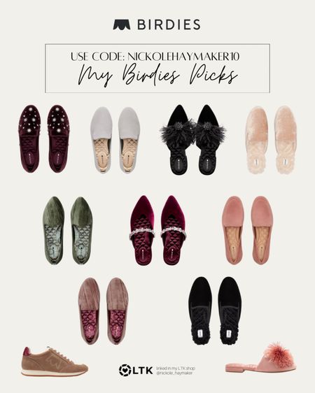 Birdies Partnership: so excited to partner with Birdies and give you guys a code this season. USE CODE: NICKOLEHAYMAKER10 for 10% off  

Here are my favorite picks! 

#LTKshoecrush #LTKHoliday #LTKGiftGuide