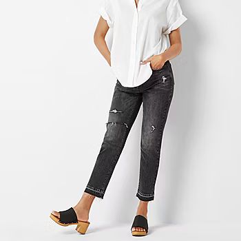 a.n.a Ripped Womens High Rise Straight Leg Jean | JCPenney