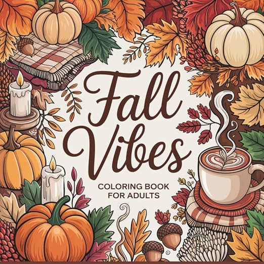 Fall Vibes Coloring Book for Adults: Bold and Easy Autumn Designs for All Ages including Inspirin... | Amazon (US)