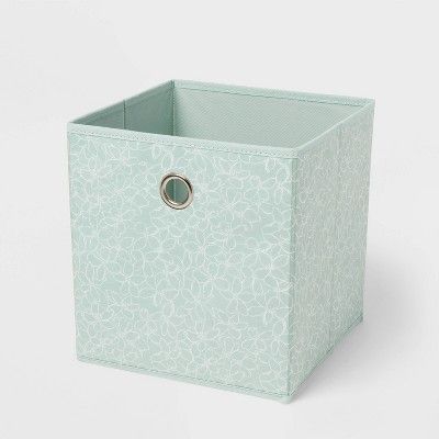 11" Fabric Bin Mint Floral - Room Essentials™ | Target