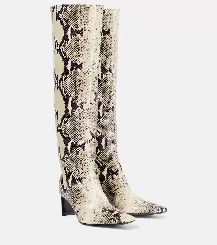 Khaite Ona 55 snake-effect leather knee-high boots | Mytheresa (US/CA)