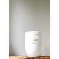 Kintsugi Inspired White Ceramic Vase, Signature Ceramics, Statement Art Piece, Boho Home Decor, Fabu | Etsy (UK)