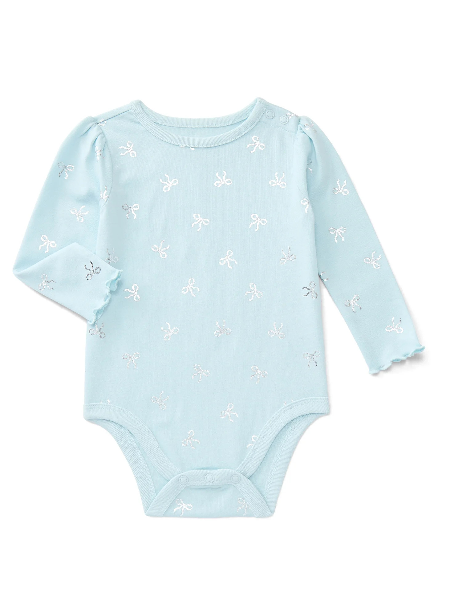 Garanimals Baby Girls Printed Bodysuit with Long Sleeves, Sizes 0M-24M | Walmart (US)