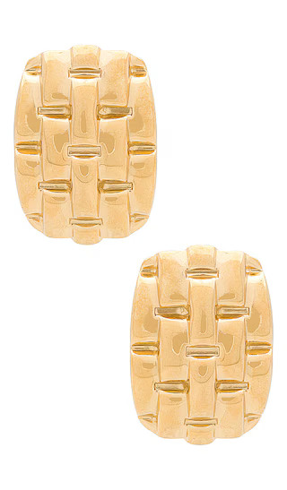 Woven Earrings in Gold | Revolve Clothing (Global)