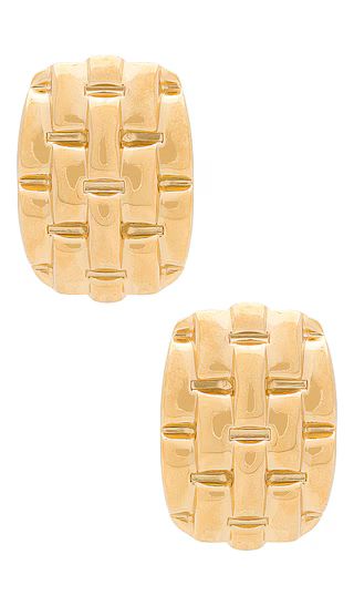 Woven Earrings in Gold | Revolve Clothing (Global)