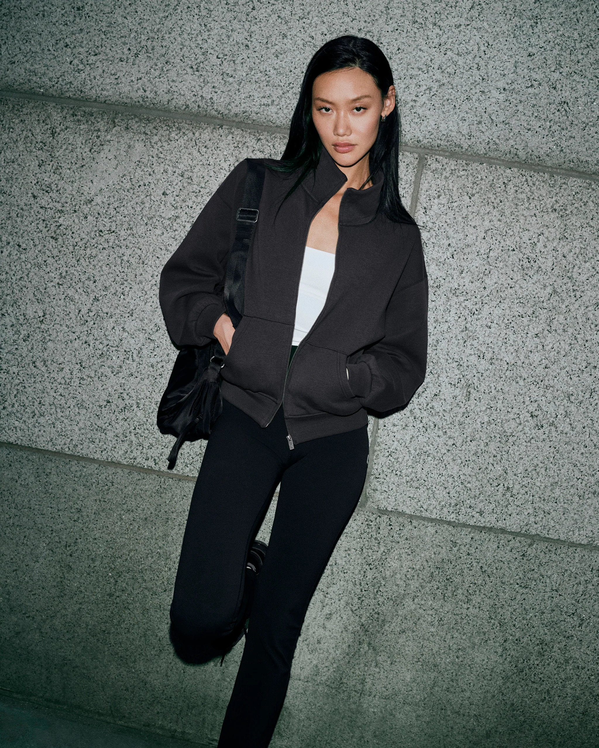 Vuori Galaxy Funnel Neck Full Zip | Bone | Medium | Vuori Clothing (US & Canada)