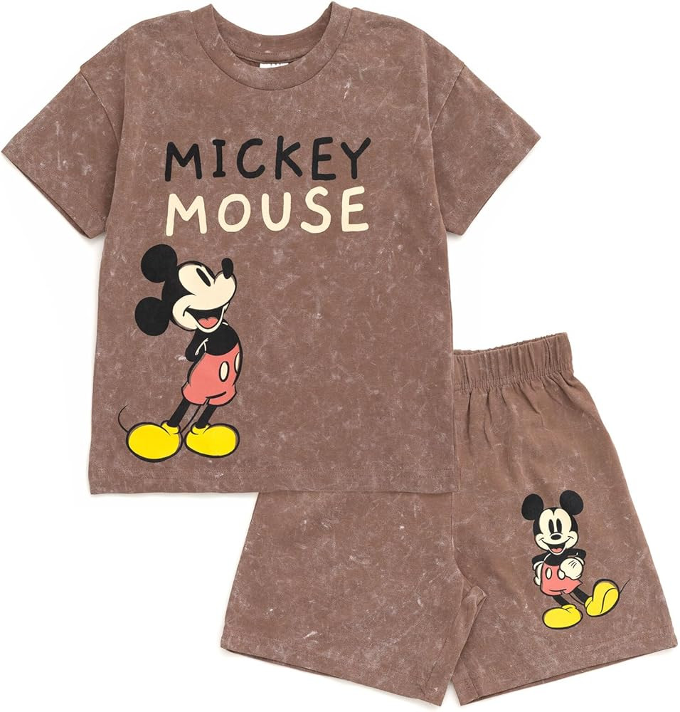 Disney Mickey Mouse T-Shirt and Shorts Outfit Set Toddler to Big Kid | Amazon (US)