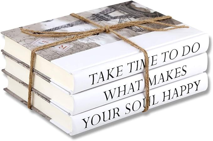 3 Piece Take Quote Decorative Book Set,Fashion Decoration Book,Hardcover Book For Decor | Fashion... | Amazon (US)