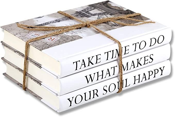 3 Piece Take Quote Decorative Book Set,Fashion Decoration Book,Real Blank Hardcover Book For Deco... | Amazon (US)