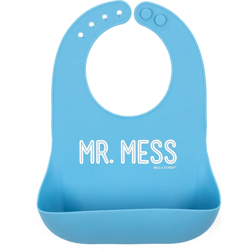 Bella Tunno Mr. Mess Silicone Wonder Bib in Blue at Nordstrom | Nordstrom