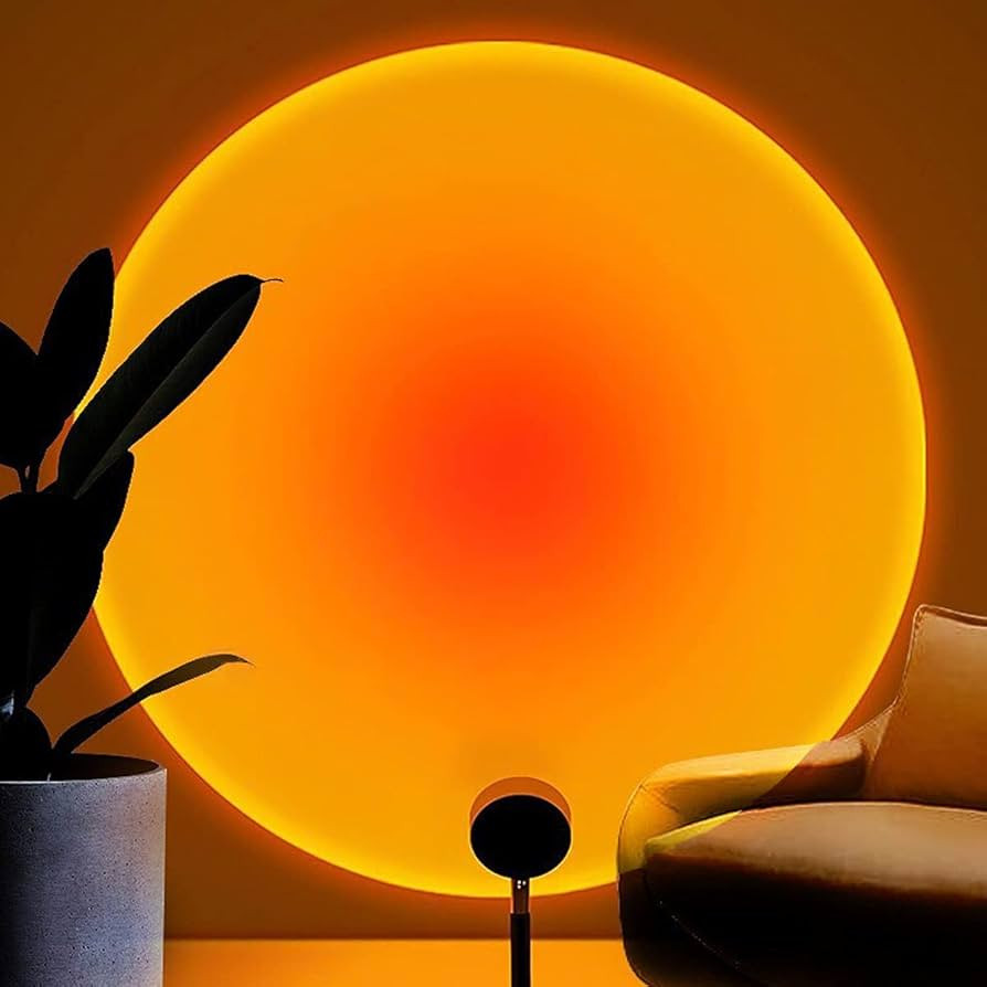 Balkwan Sunset Lamp Projection Rotation Rainbow Lamp Led Romantic Visual Led Light Network Red Li... | Amazon (US)