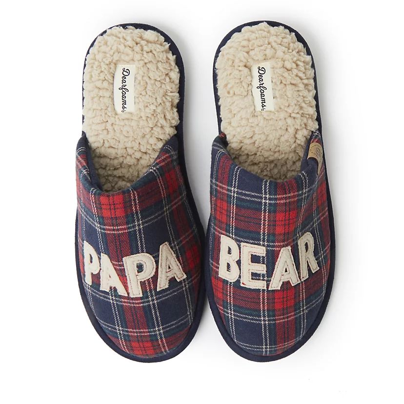 Men's Dearfoams Papa Bear Scuff Slippers | Kohl's