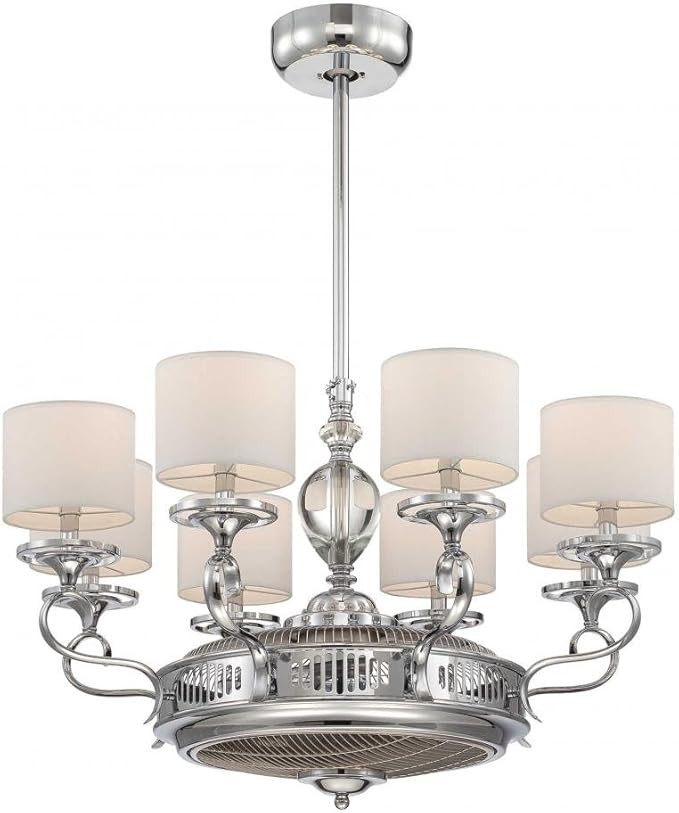 Savoy House 34-327-FD-11 Transitional Levantara Air-Ionizing 8LT Fan d'Lier, Polished Chrome Fini... | Amazon (US)