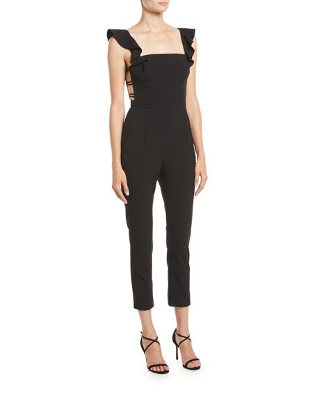 The Lunar Jumpsuit w/ Strappy Sides | Neiman Marcus