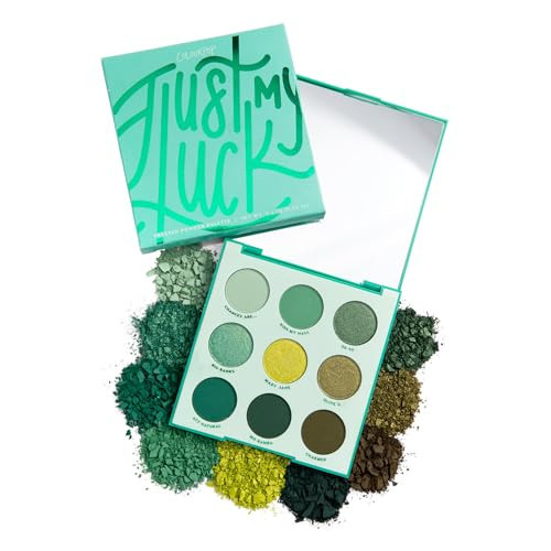 ColourPop Just My Luck Green Eyeshadow Palette - Green & Neutral Eyeshadow Palette with Matte & Metallic Finishes - High-Pigment Eye Makeup with a Long-Wearing Formula (0.3 oz) | Amazon (US)
