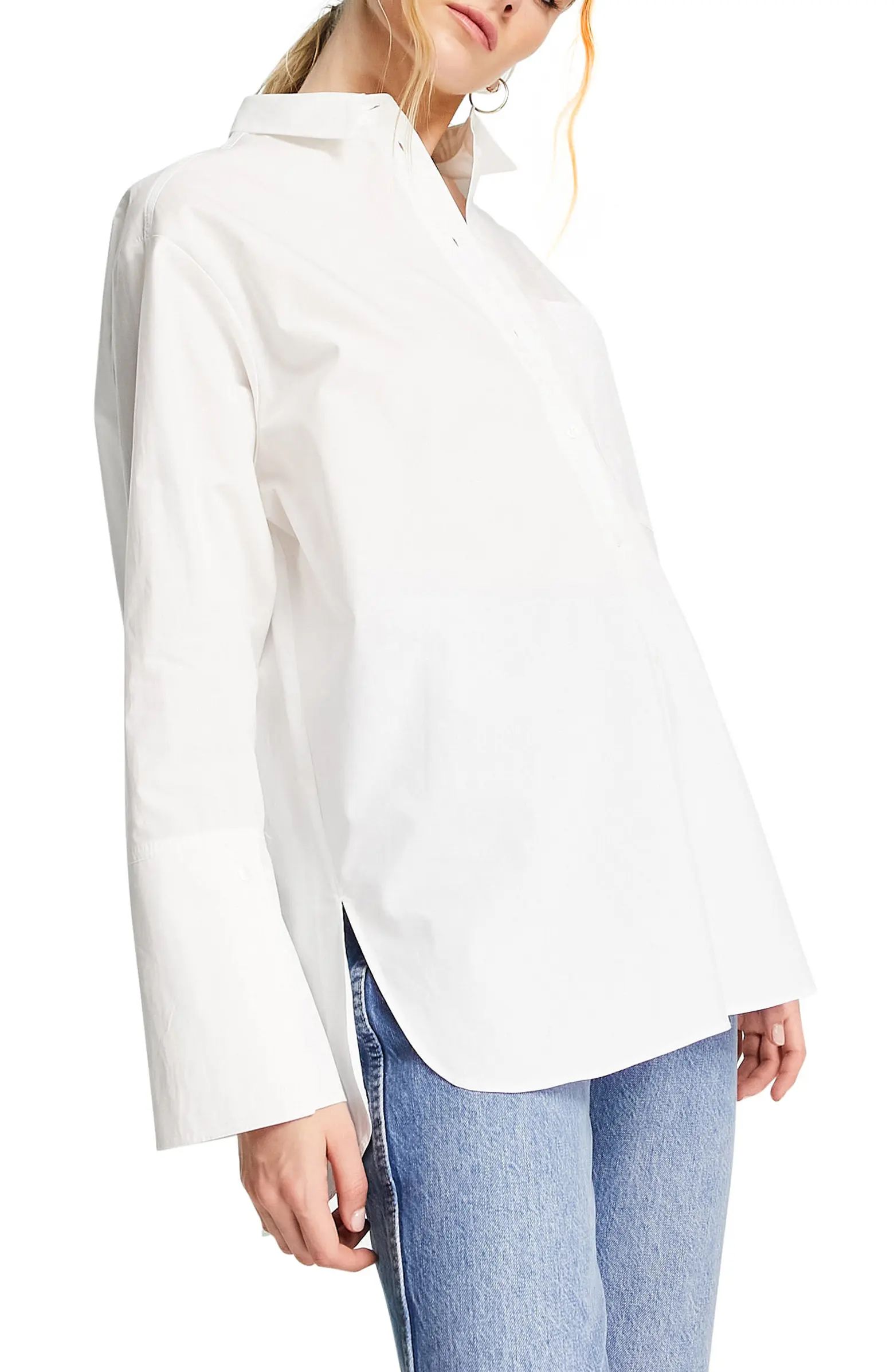 Women's Cotton Poplin Button-Up Shirt | Nordstrom