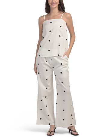 Relaxed Polka Dot Top And Pants Set | TJ Maxx