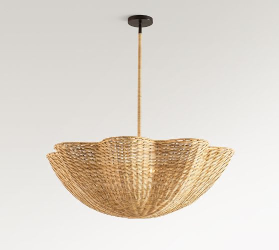 Marion Woven Scalloped Pendant (34") | Pottery Barn (US)
