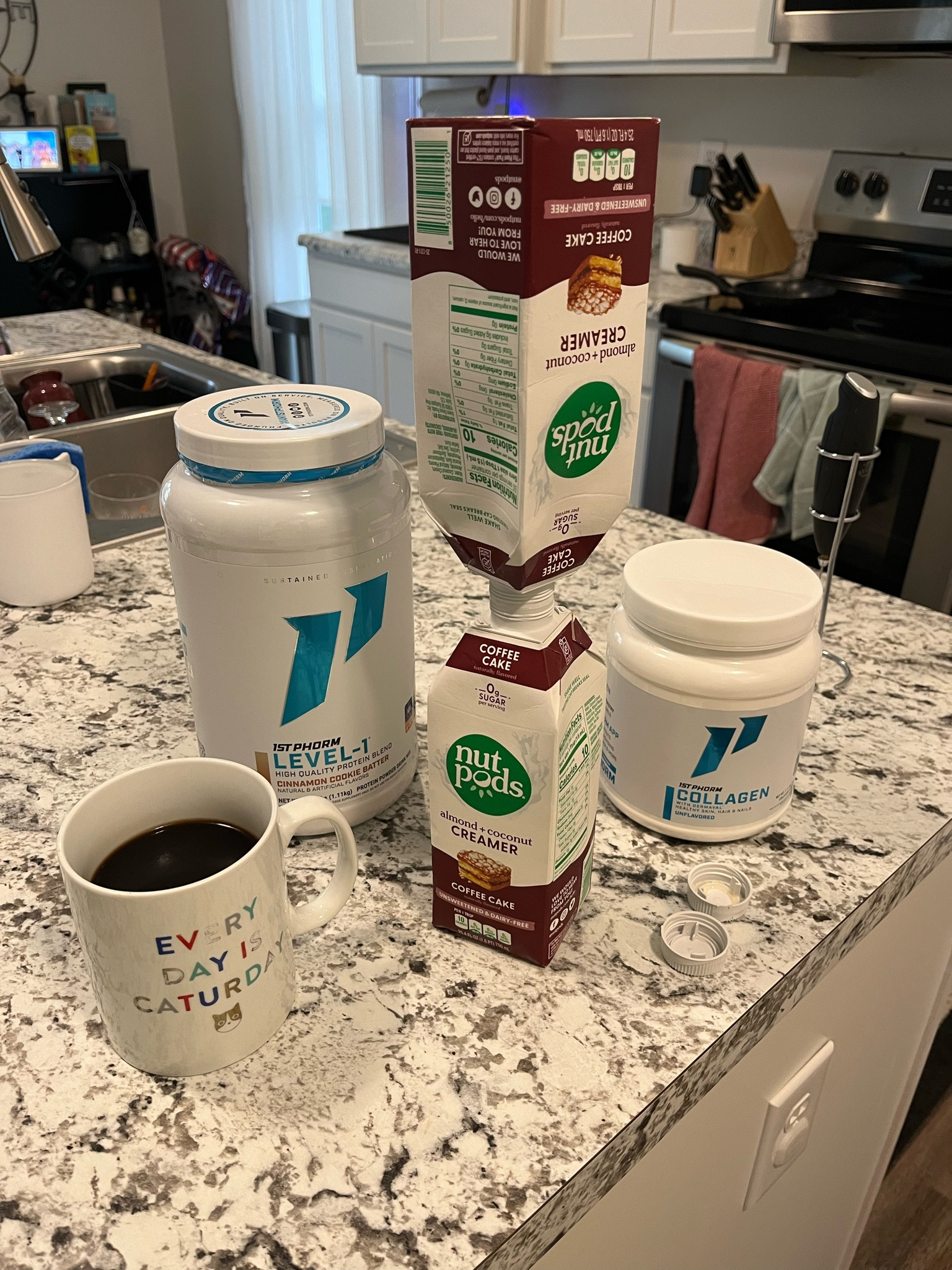I found this hilarious this morning…. don’t ask me why. I had 2 of the same Nutpods Creamer in the fridge so had to combine! 

My protein coffee is my favorite thing about my mornings (outside of walks with my dog/AG1). 



#LTKBacktoSchool #LTKFitness #LTKHome