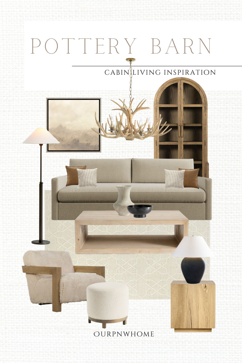Cabin living inspiration from Pottery Barn!

Neutral home, neutral cabin, neutral area rug, modern cabin, modern home, lake house finds, square end table, wood side table, accent table, wood coffee table, rectangular coffee table, neutral living room furniture, neutral furniture, tan couch, light brown sofa, modern armchair, tan accent chair, round ottoman, white footstool, ivory footrest, black floor lamp, antler chandelier, lighting fixture, black table lamp, landscape wall art, arched cabinet, glass door cabinet, display cabinet, black bowl, tan vase, neutral vase, home decor, home accents 

 

#LTKSeasonal #LTKHome #LTKStyleTip